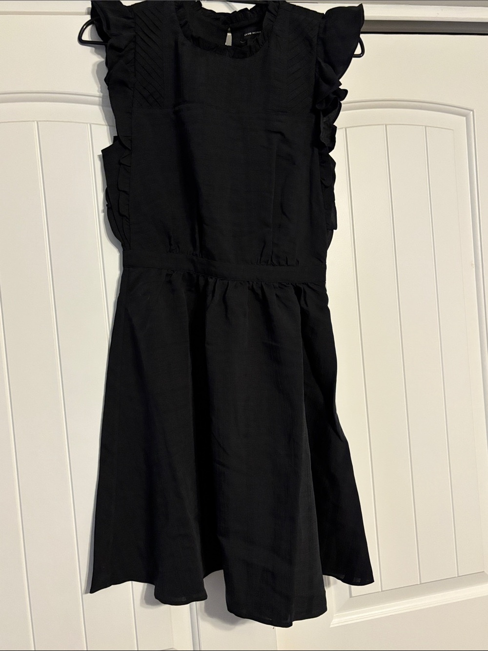 Club Monaco Little Girls Black Ruffle-Trim Dress